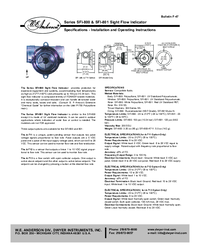 Thumbnail of document Manual - SFI-800 - Sight Flow Indicator/Transmitter